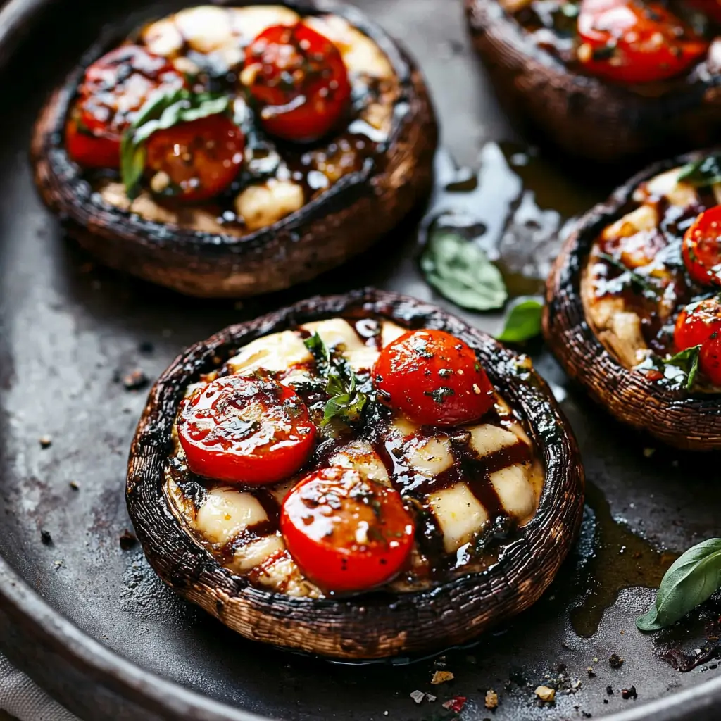 Caprese Stuffed Portobello Mushrooms