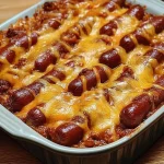 Cheesy Chili Cheese Dog Casserole