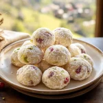 Cherry Pistachio Snowball Cookies