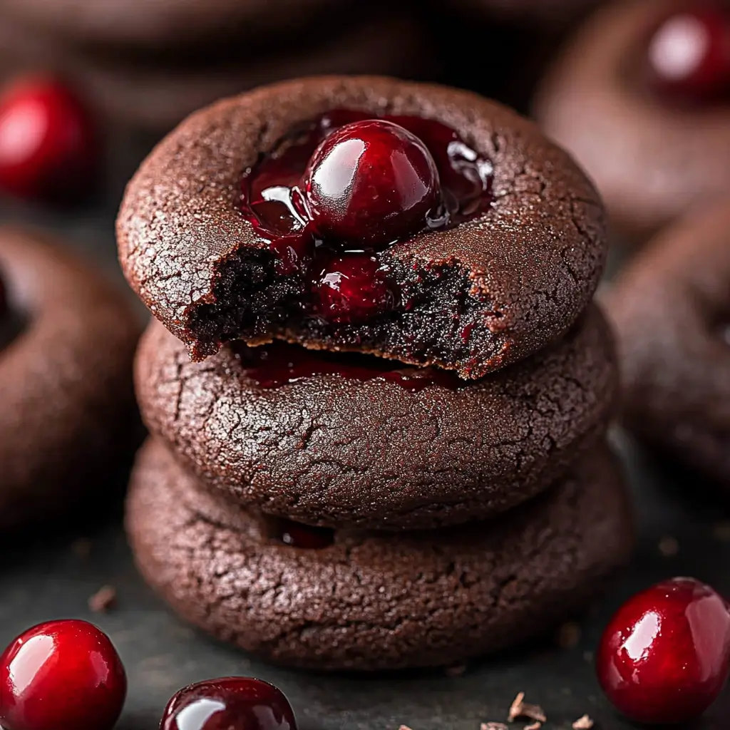 Chocolate Cherry Cookies Recipe