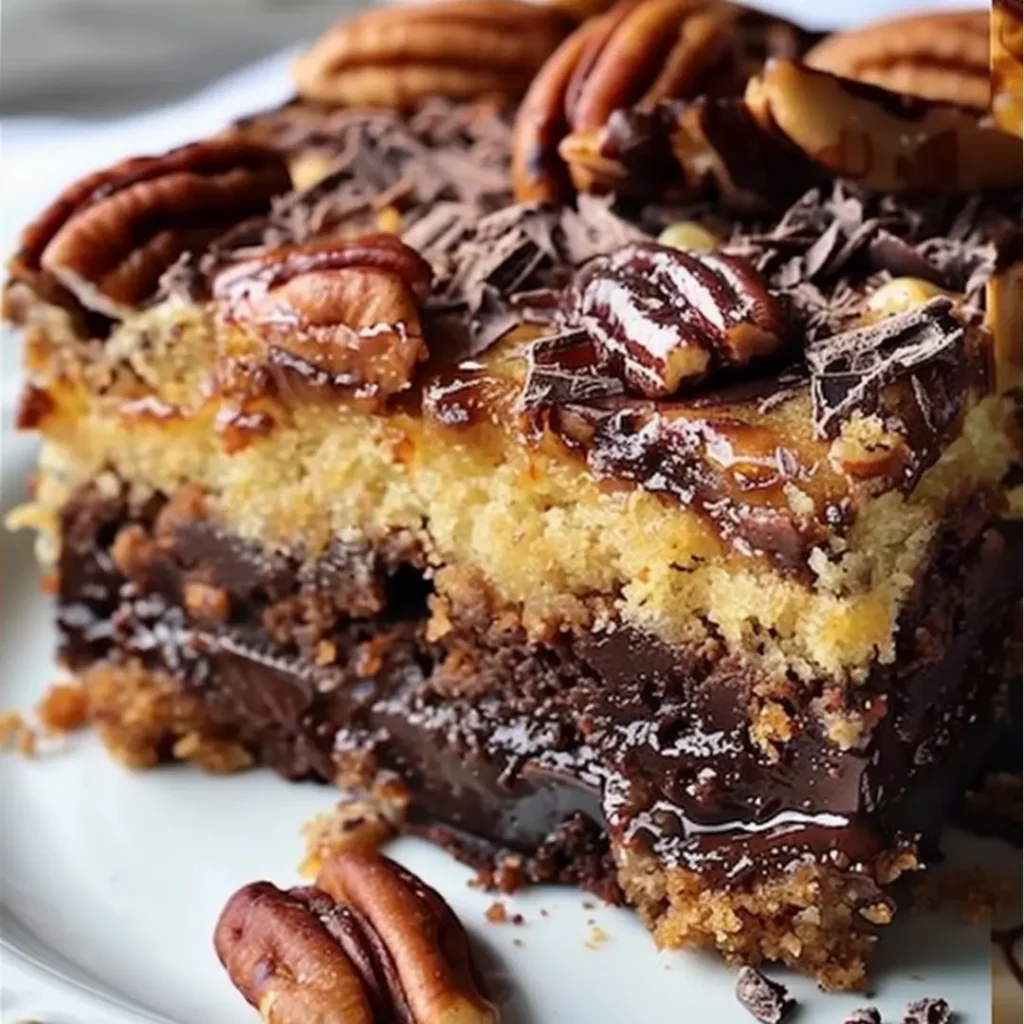 Chocolate Pecan Ooey Gooey Butter Cake