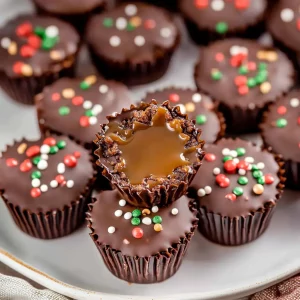 Christmas Chocolate Caramel Cups