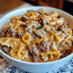 Creamy Beef and Bowtie Pasta Recipe