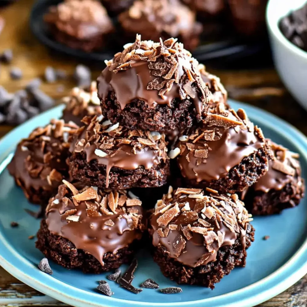 Double Chocolate Coconut Macaroons