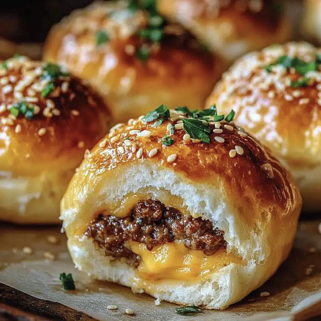 Garlic Parmesan Cheeseburger Bombs