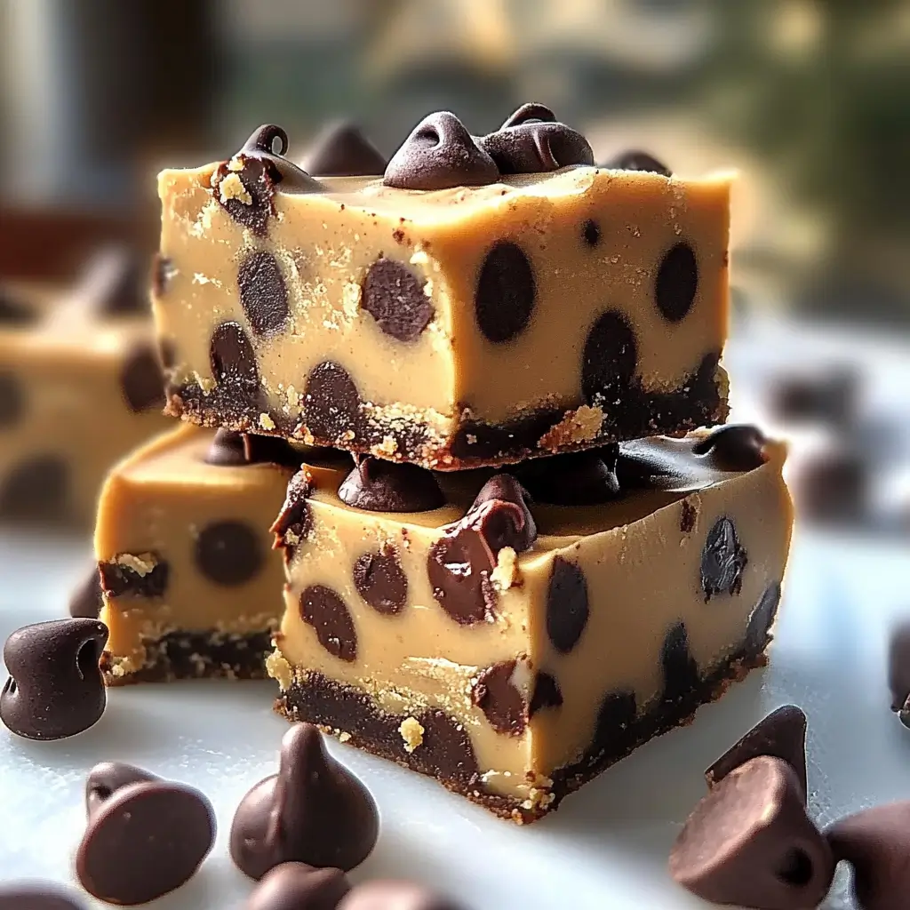 No-Bake Peanut Butter Chocolate Chip Cookie Dough Bars