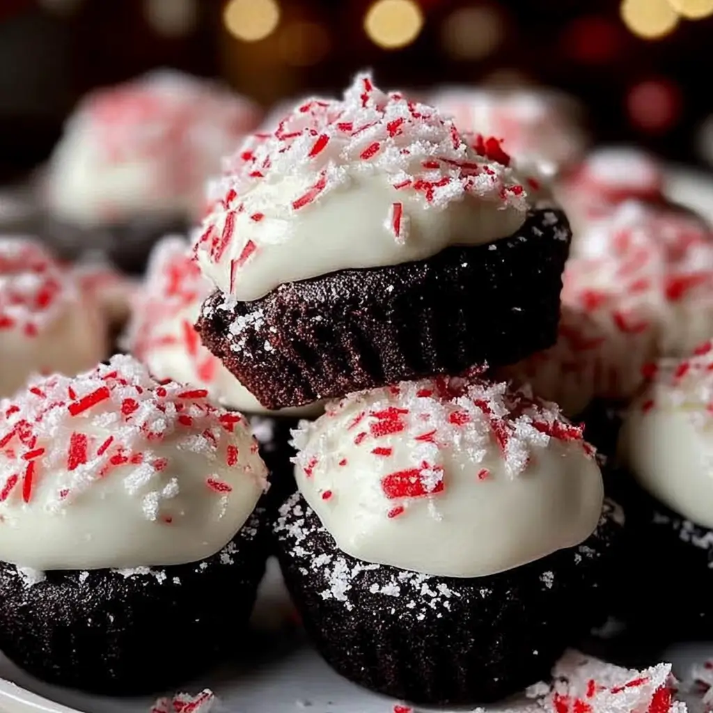 No-Bake Peppermint Bark Snowballs