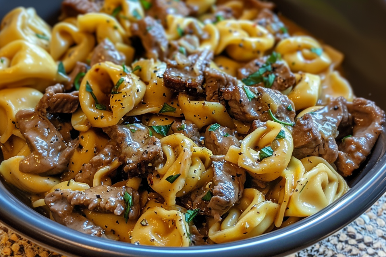 Philly Cheesesteak Tortellini Recipe