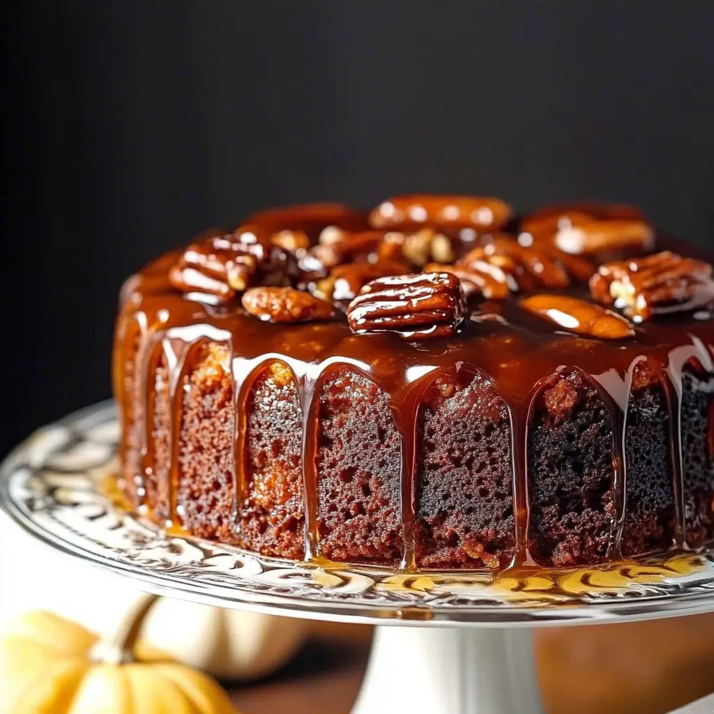 Praline Pumpkin Upside Down Cake