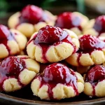 Raspberry Cheesecake Thumbprint Cookies