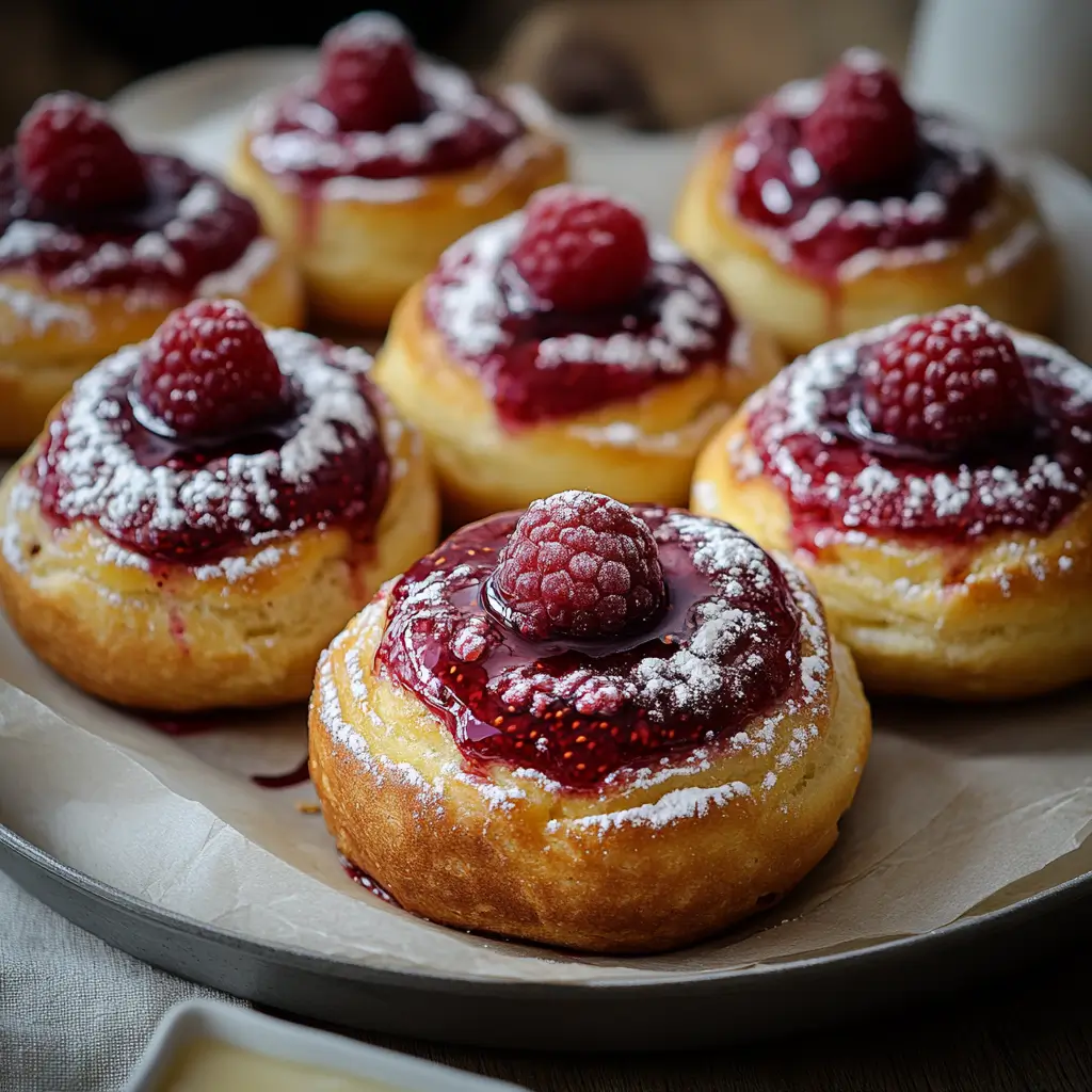 Raspberry Custard Buns Recipe