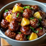 Slow Cooker Pineapple Barbecue Meatballs