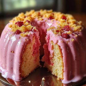 Strawberry Cheesecake-Filled Bundt Cake