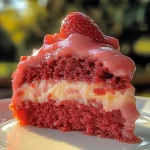 Strawberry Honeybun Cake with Strawberry Cream Icing