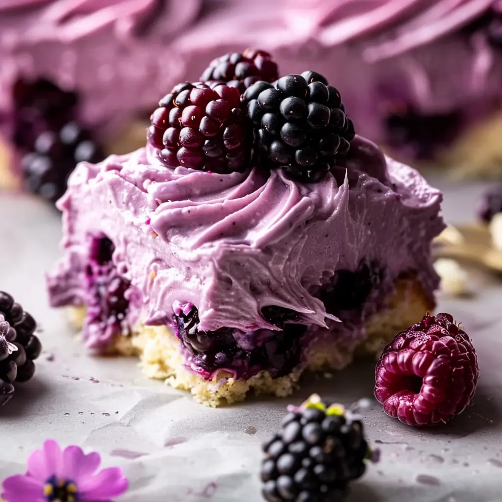 Swirled Blackberry Lavender Sheet Cake