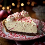 White Chocolate Peppermint Cheesecake Mousse Pie