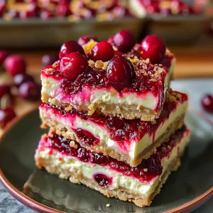 Christmas Cherry Cheesecake Bars