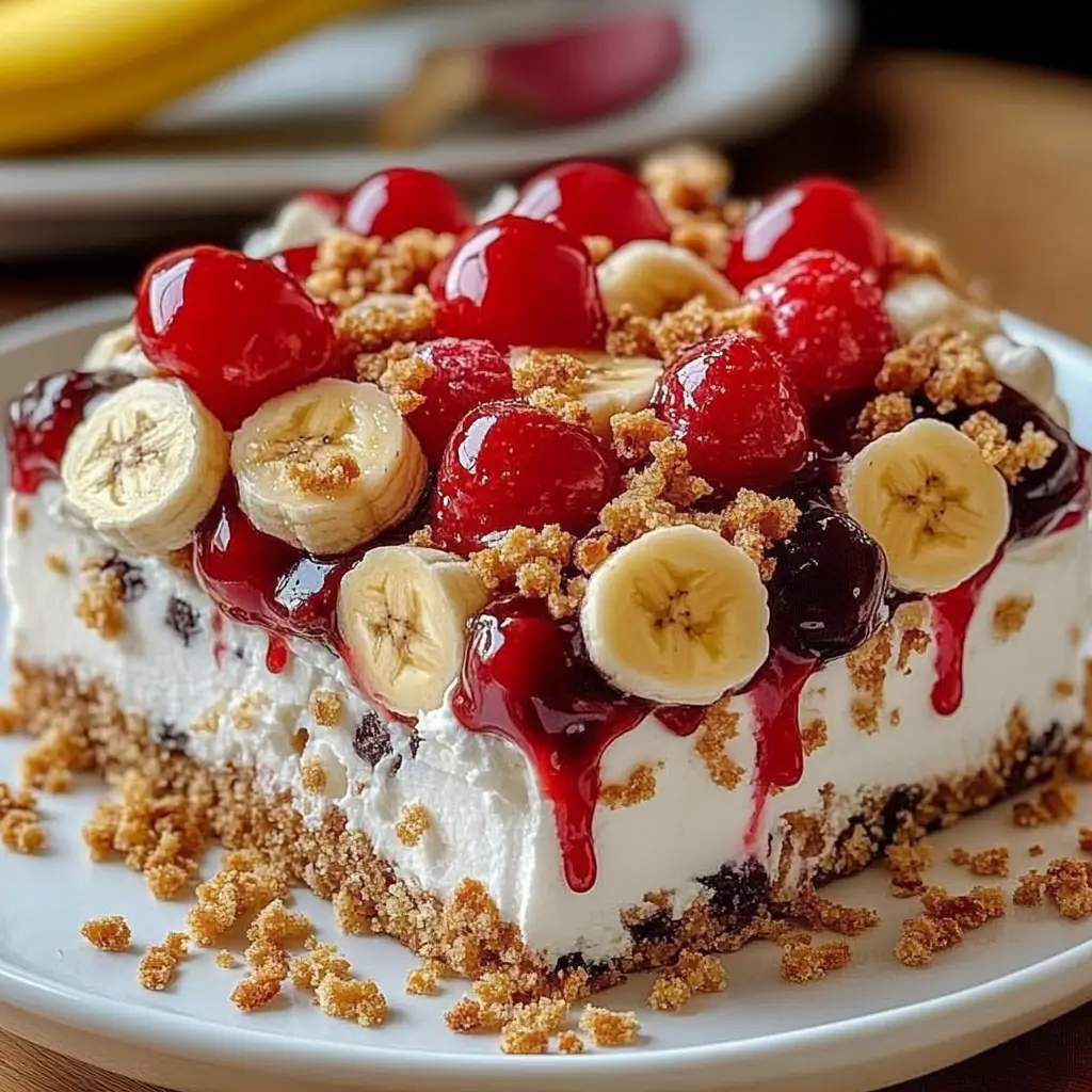 No-Bake Banana Split Cake Recipe