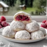 Raspberry-Filled Almond Snowball Cookies Recipe