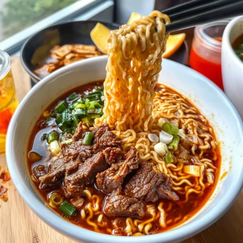 - Adjust the spice level by reducing or omitting arbol chiles. - Beef can be added directly to the consomé or served separately to customize each bowl. - Leftovers can be stored in the fridge for up to 3 days or frozen for up to 3 months. - Use high-quality ramen noodles for the best texture and flavor.