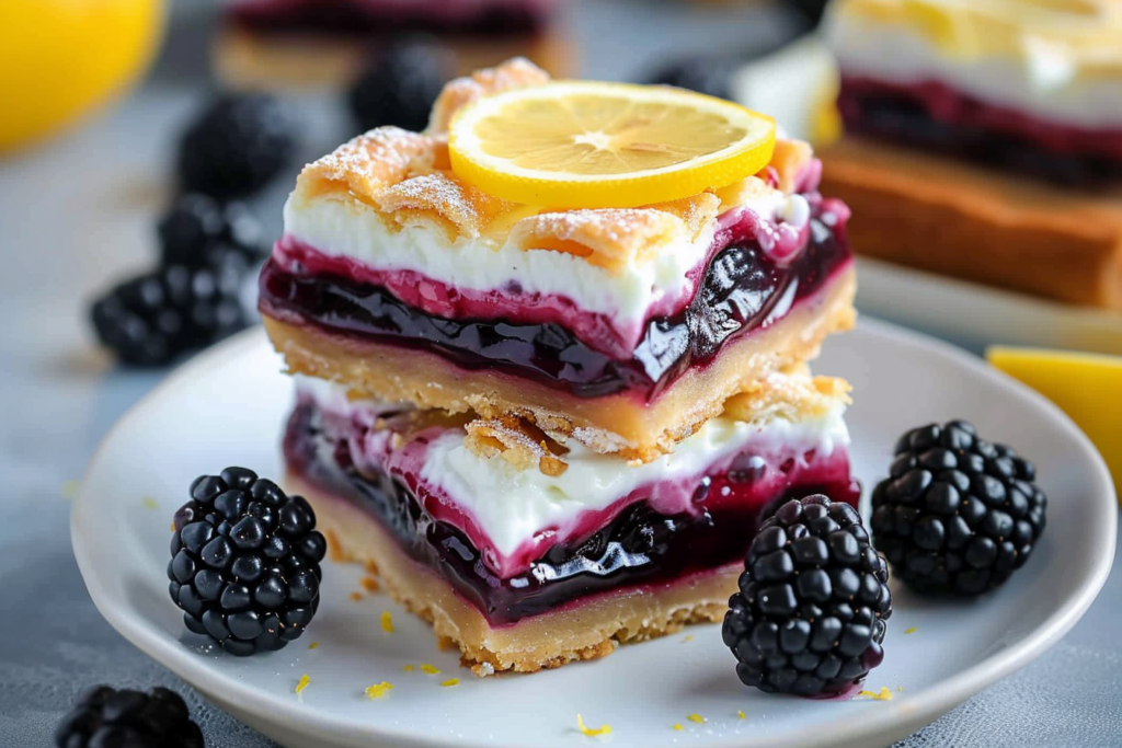 Blackberry Lemon Curd Bars