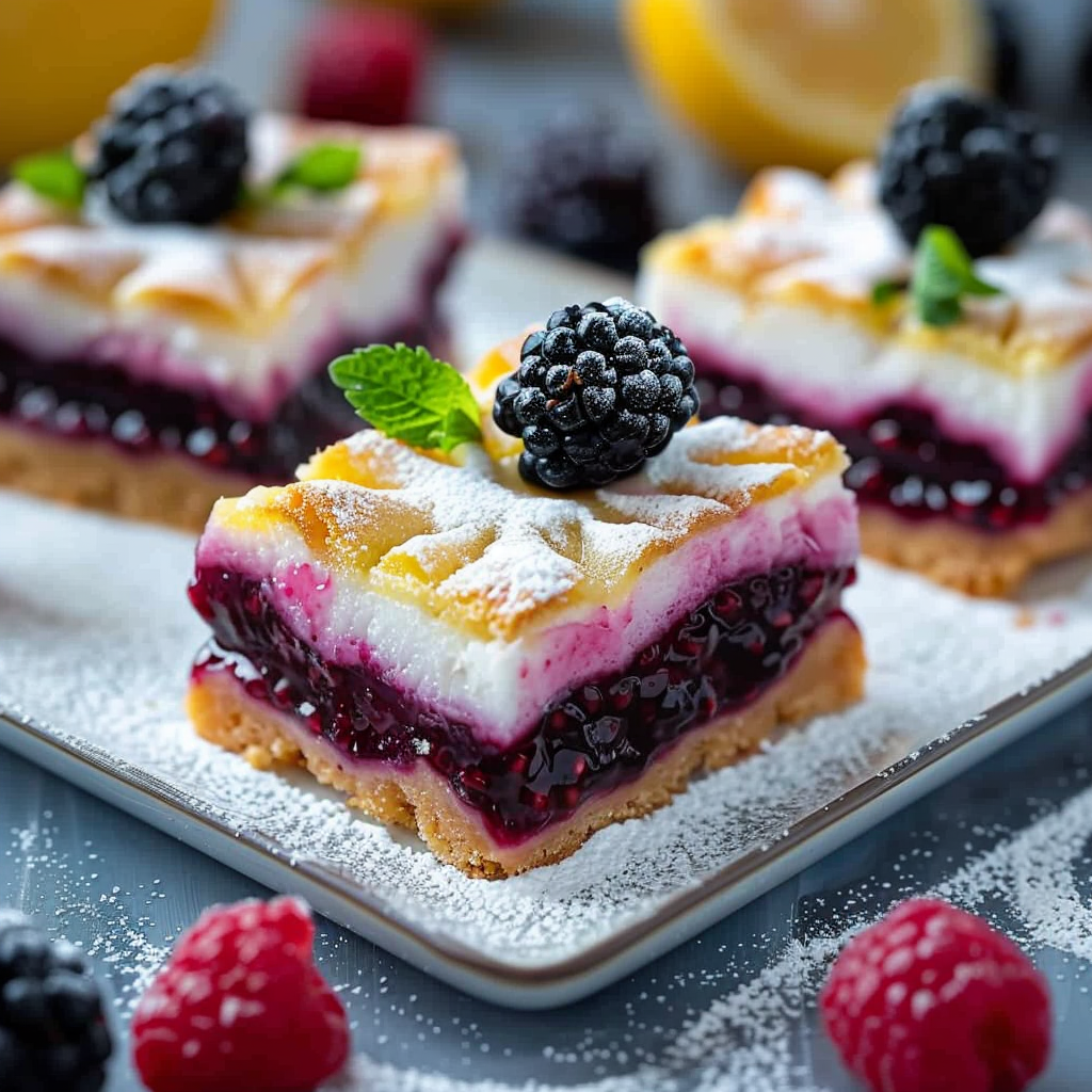 Blackberry Lemon Curd Bars 