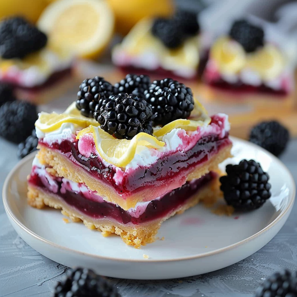 Blackberry Lemon Curd Bars 