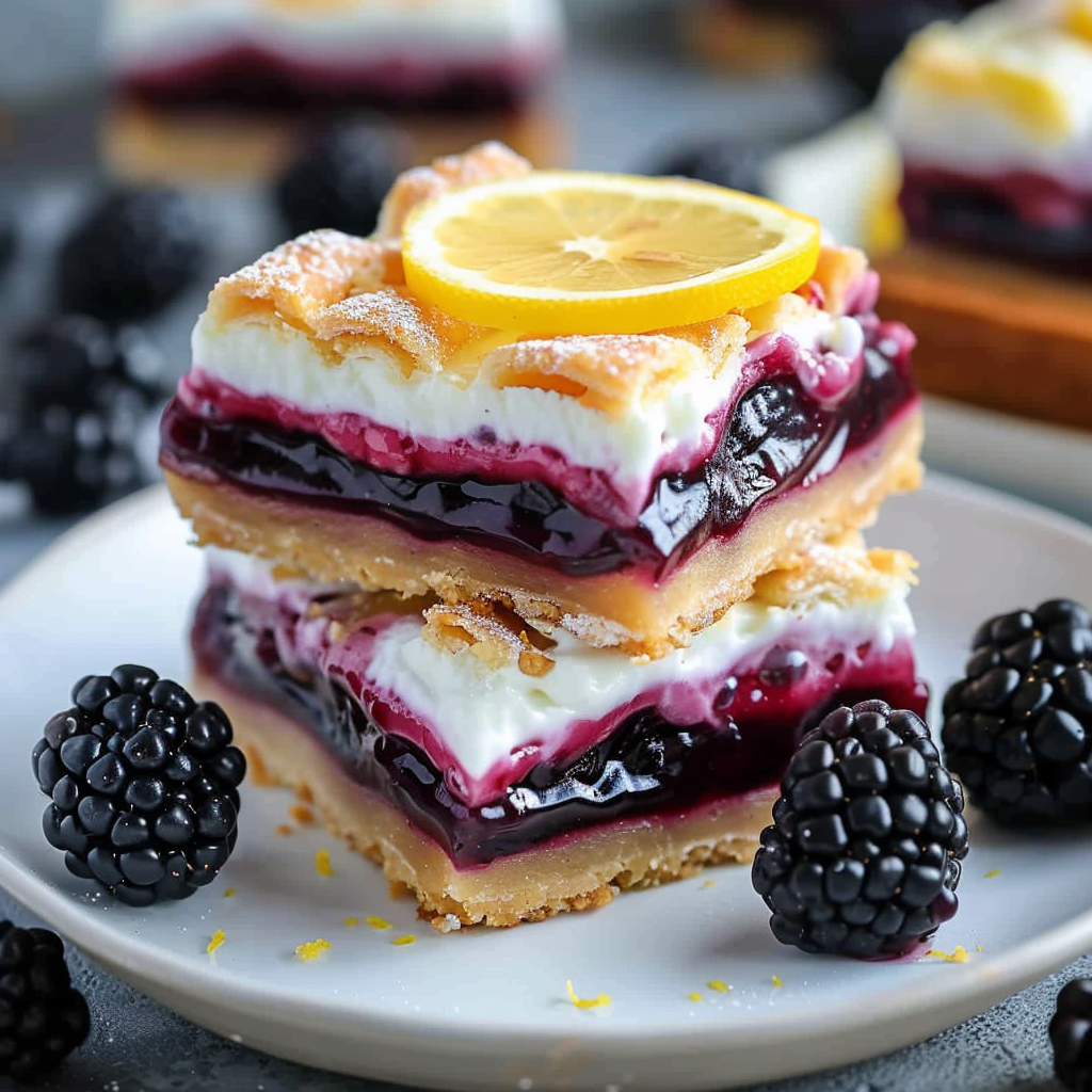 Blackberry Lemon Curd Bars