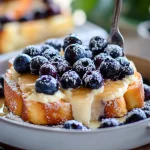 Blueberry and Cream Cheese French Toast Casseroled