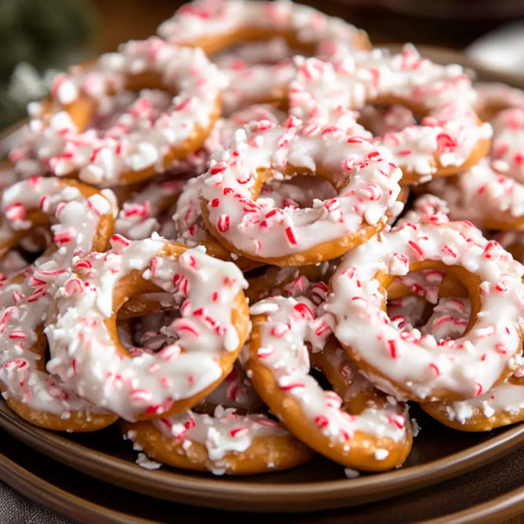 Candy Cane Peppermint Pretzels