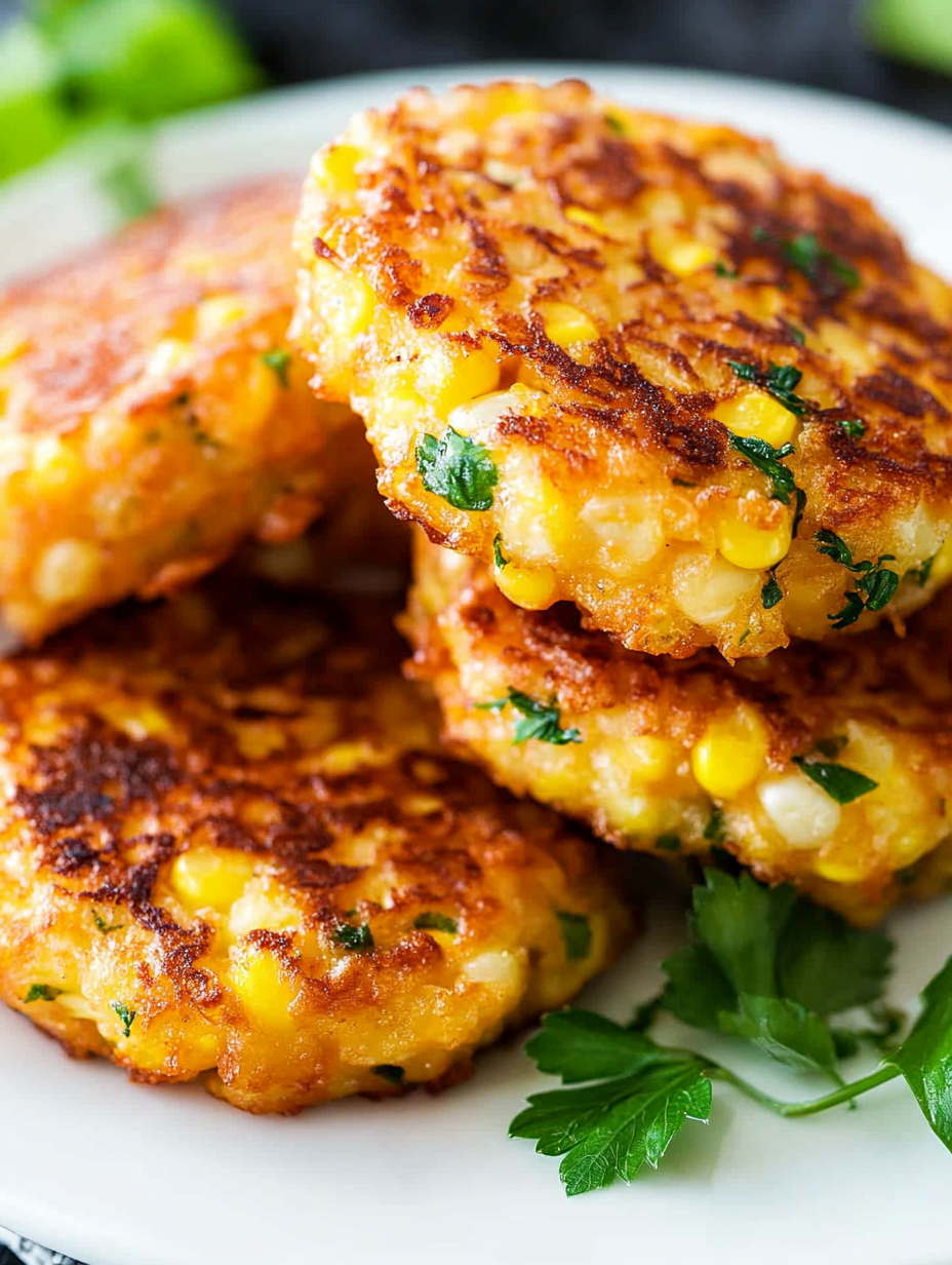 Cheesy Corn Fritters