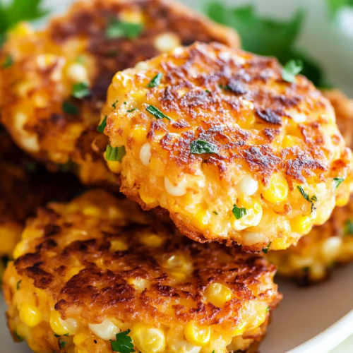 Cheesy Corn Fritters