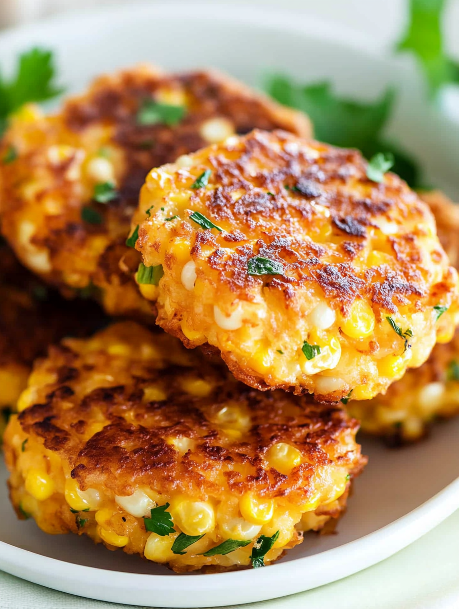 Cheesy Corn Fritters