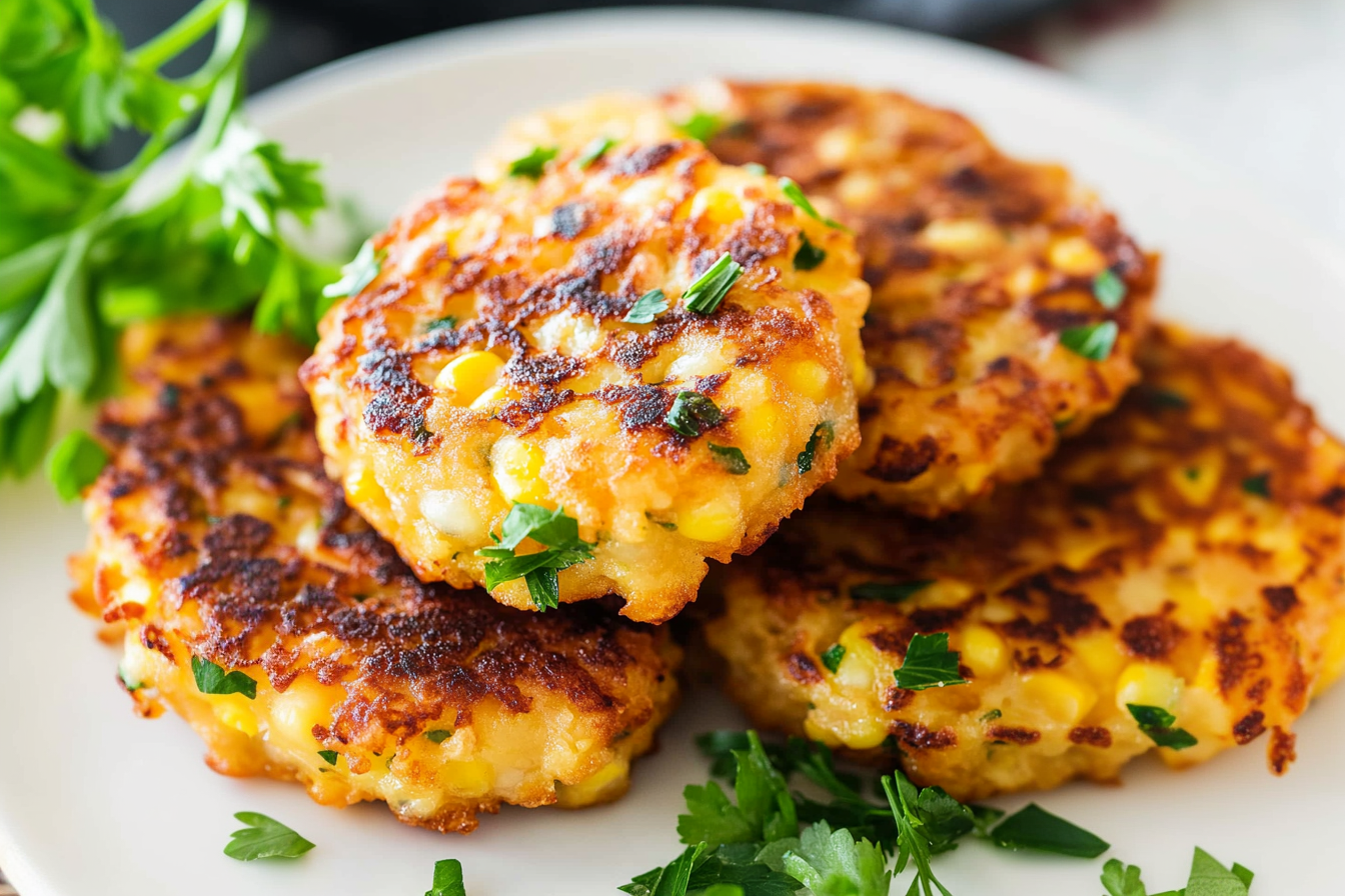 Cheesy Corn Fritters