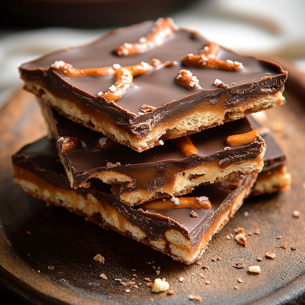 Chocolate Caramel Pretzel Bars