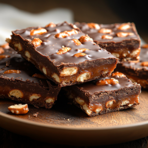 Chocolate Caramel Pretzel Bars