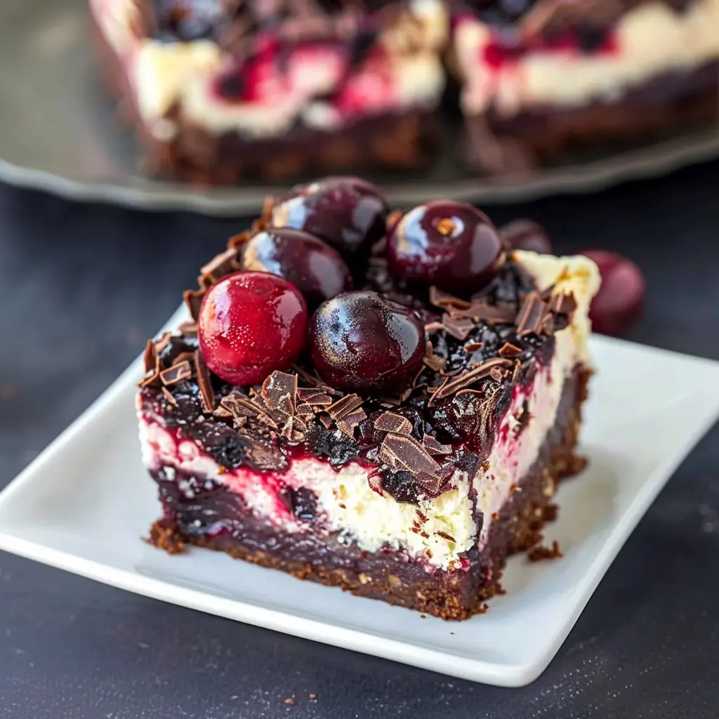 Chocolate Cherry Cheesecake Bars