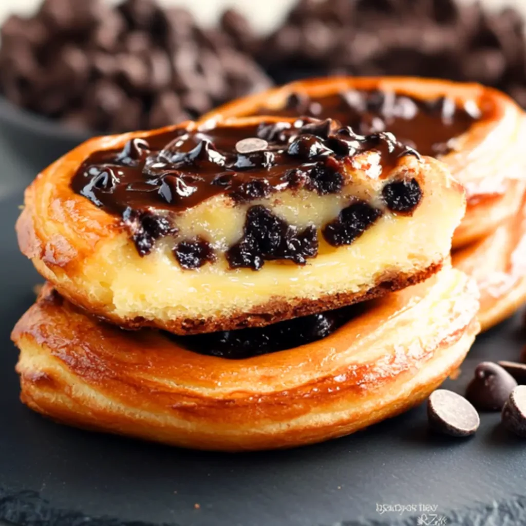 Chocolate Chip Vanilla Custard Brioches