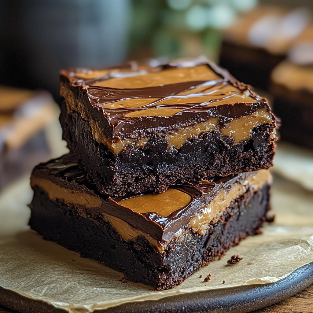 Chocolate Peanut Butter Brownie Bars