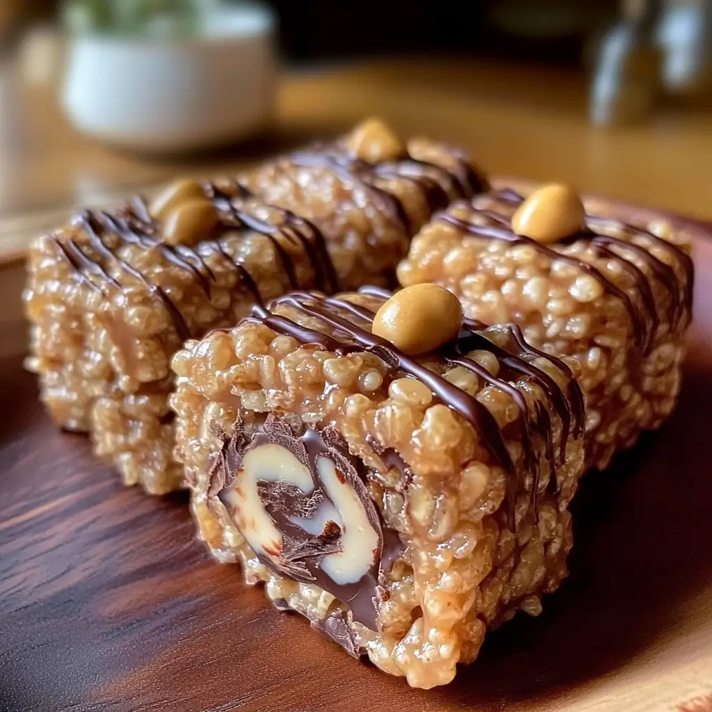 Chocolate Peanut Butter Rice Krispies Roll