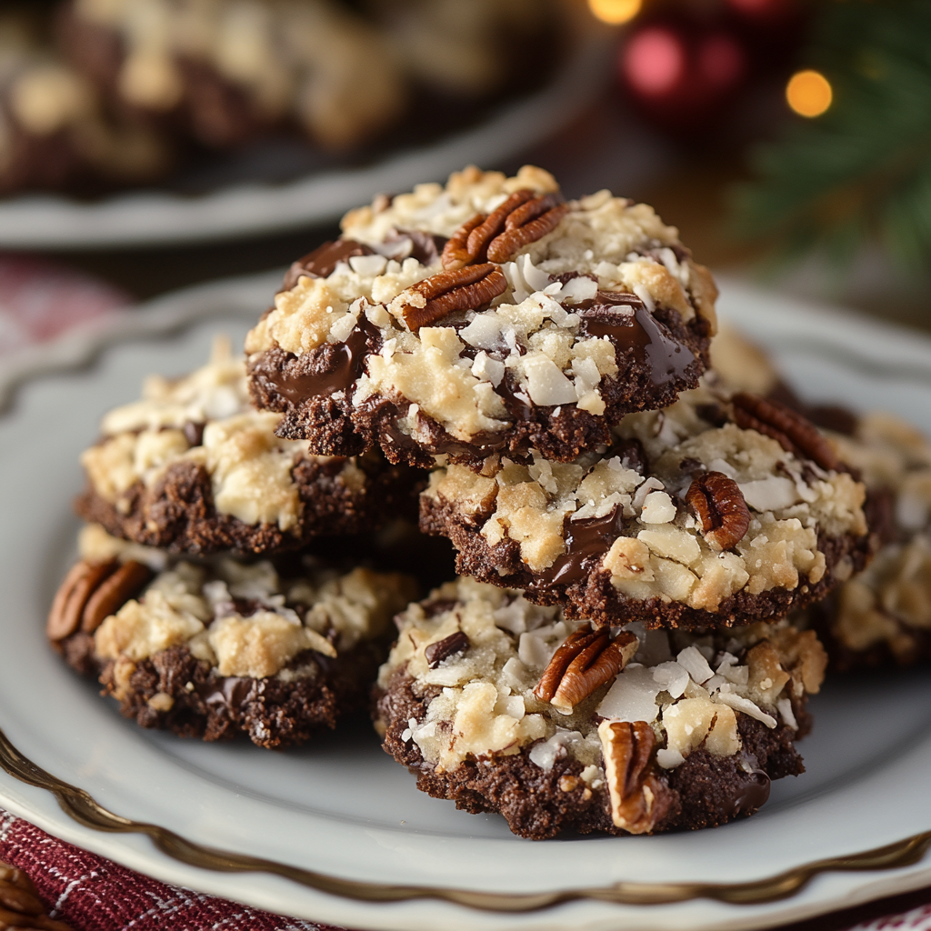 Chocolate Pecan Coconut Cookies 