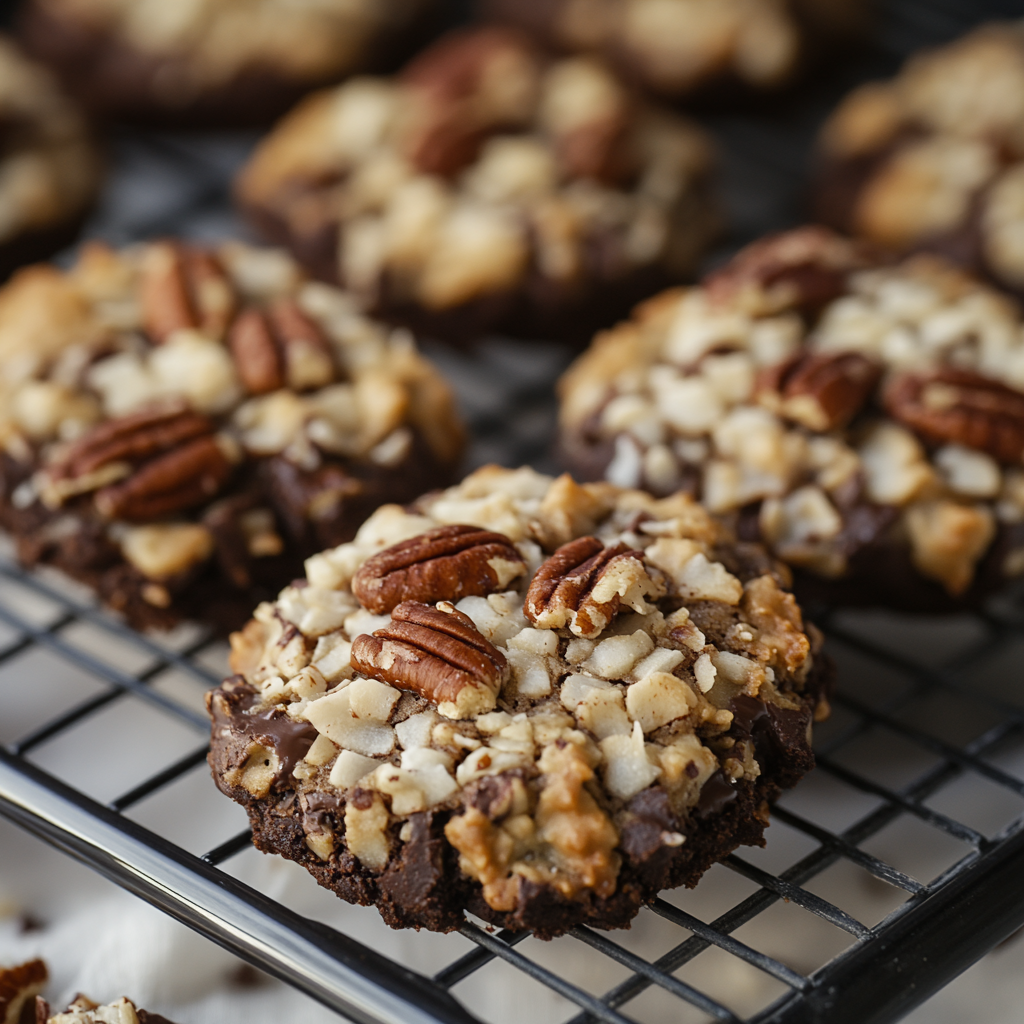 Chocolate Pecan Coconut Cookies 