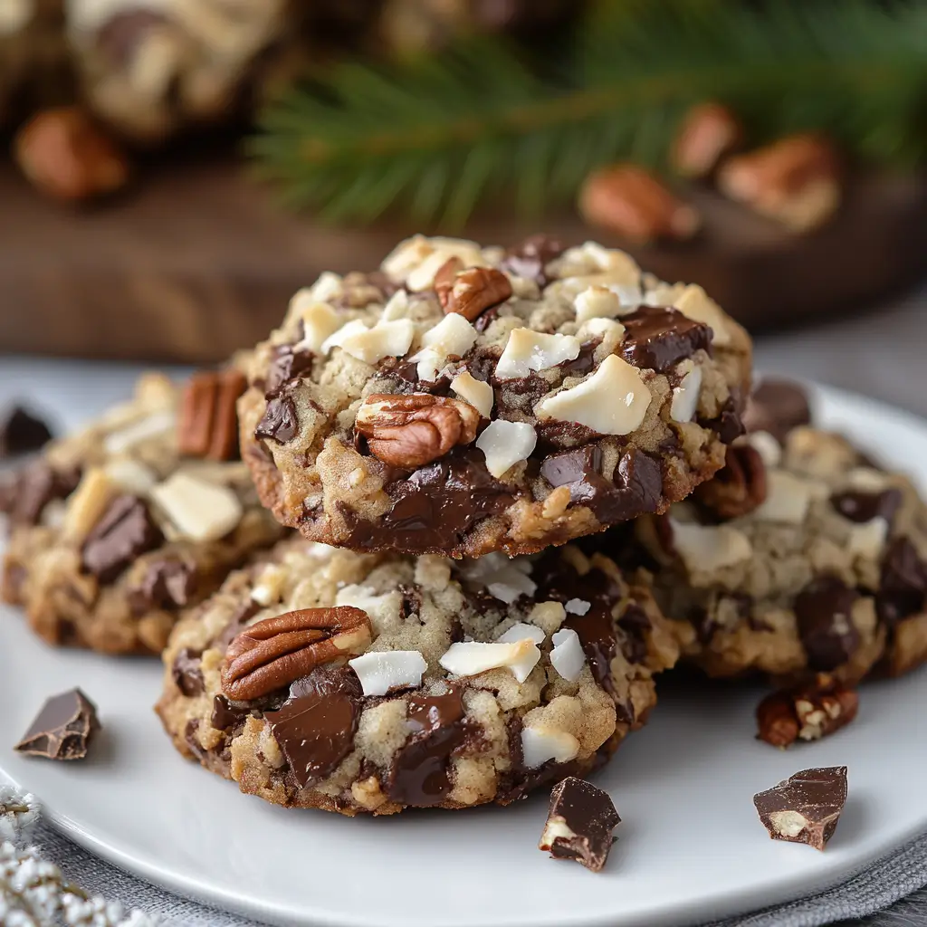 Chocolate Pecan Coconut Cookies