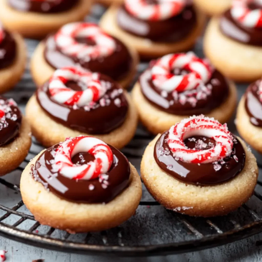 Chocolate Peppermint Thumbprints