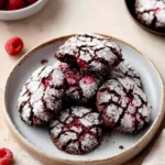 Chocolate Raspberry Crinkle Cookies