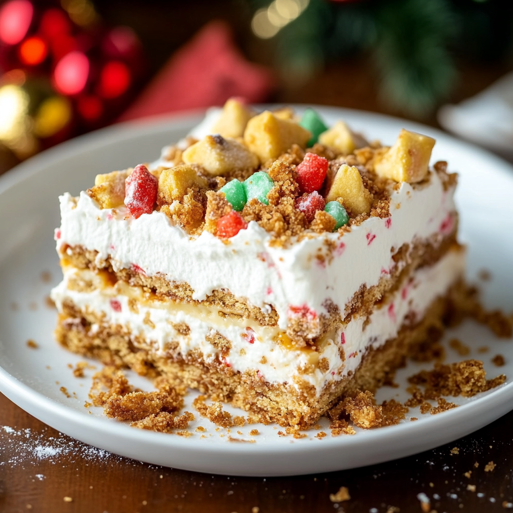 Christmas Cookie Lasagna