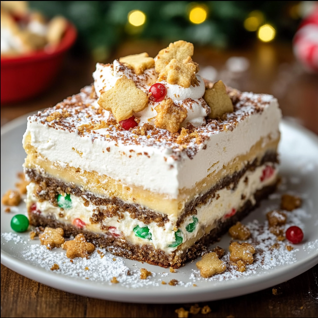 Christmas Cookie Lasagna