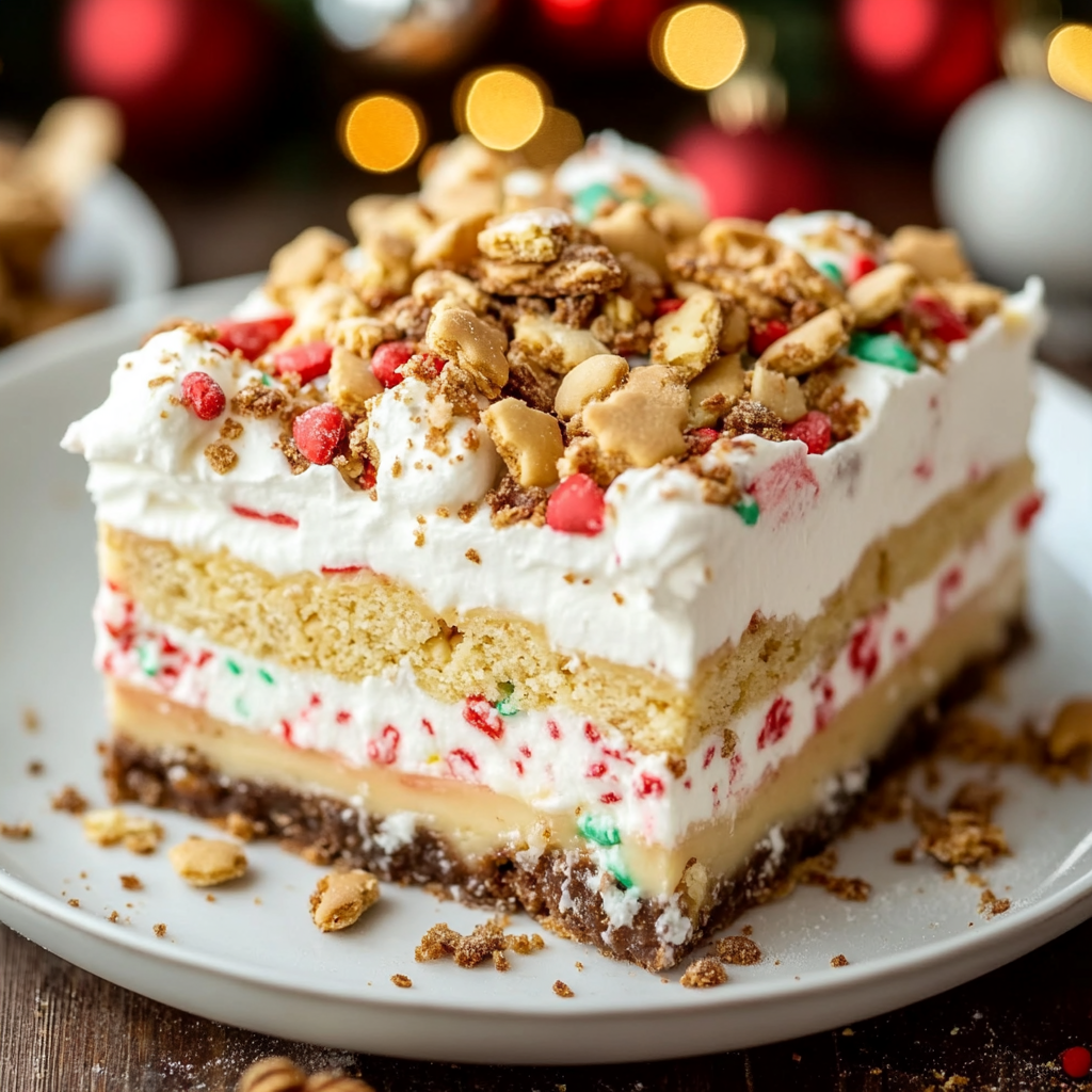 Christmas Cookie Lasagna