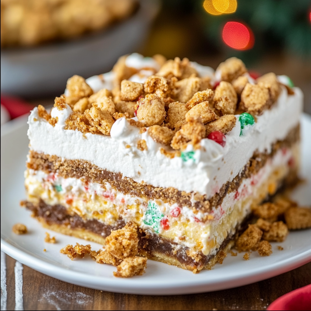 Christmas Cookie Lasagna