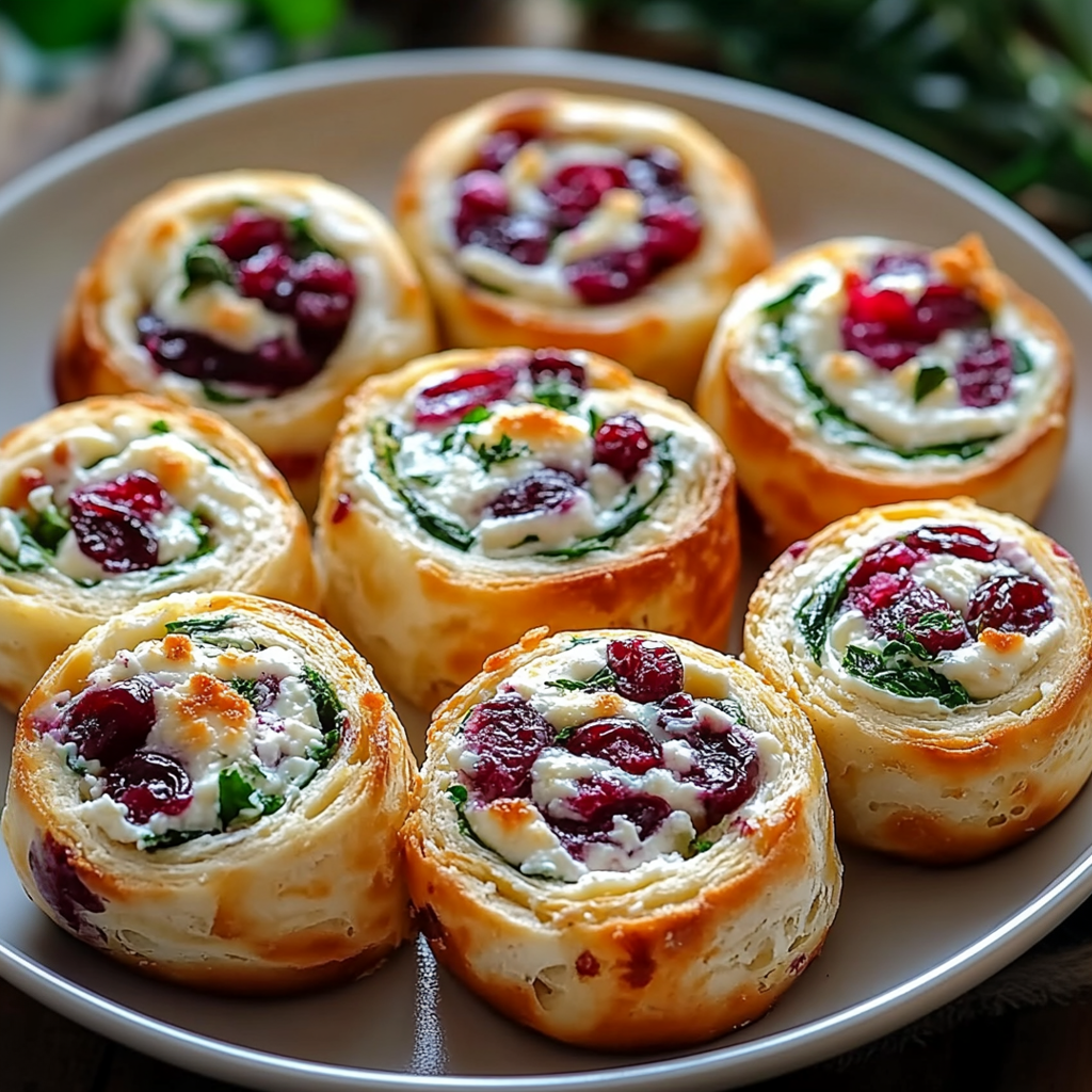 Cranberry Feta Pinwheels